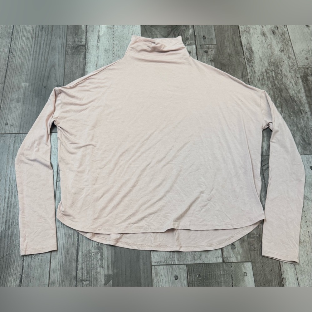 Aritzia Babaton Seaton Turtleneck Lightweight Oversized Draped Dusty Pink XXS
